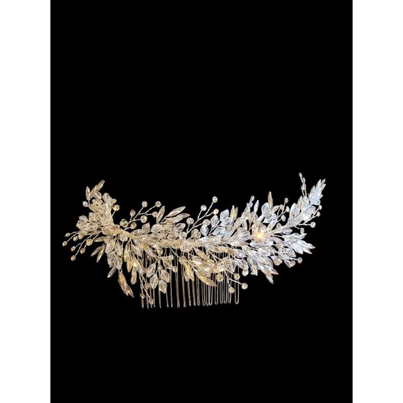 Silver/Crystal Woven Large Hairpiece main image 4